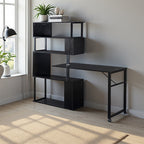 Black L-shaped Corner Computer Desk - image 3
