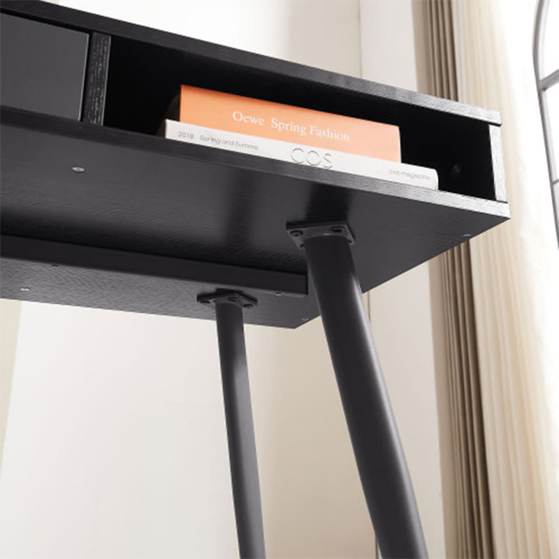 Mid-century Home Office Desk With Usb Ports