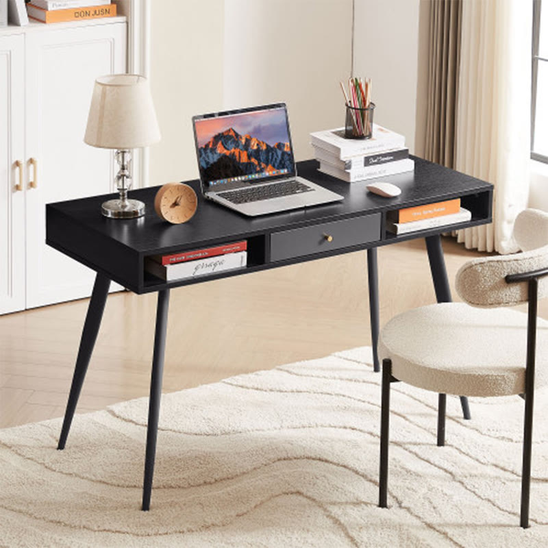 Mid-century Home Office Desk With Usb Ports - image 2