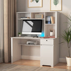 Computer Desk With Hutch & Bookshelf - image 1