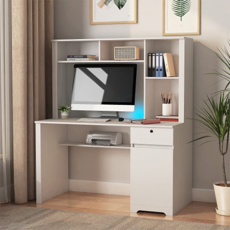 Computer Desk With Hutch & Bookshelf - image 1