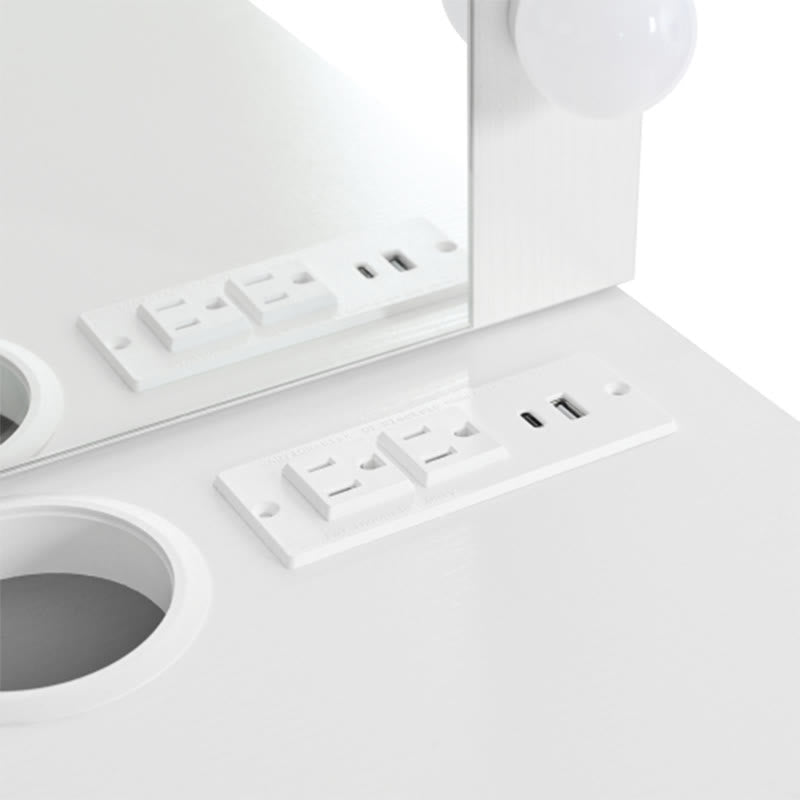 Floating Makeup Vanity Desk With Mirror