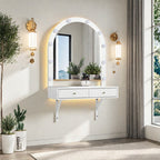 Floating Makeup Vanity Desk With Mirror - image 4