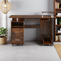 Wood Computer Desk With Pc Droller - 47.24"L x 21.65"W x 34.25"H - image 0