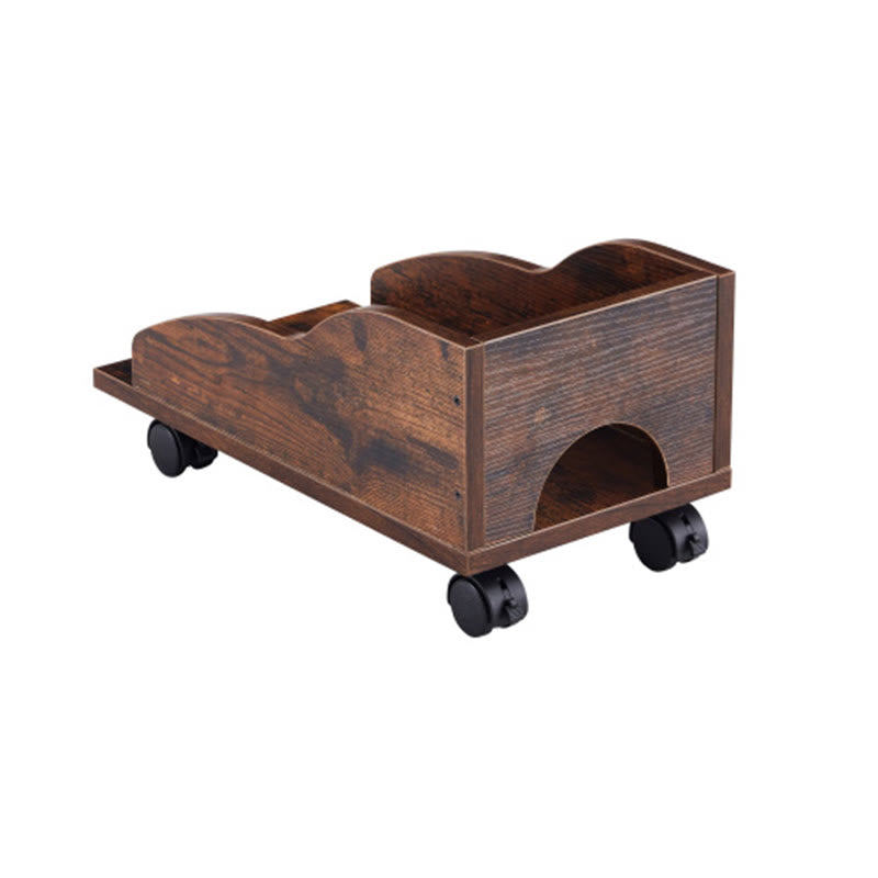 Wood Computer Desk With Pc Droller - image 7