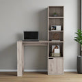Computer Desk With Single Door Cabinet - 17.72"L x 38.78"W x 58.27"H - image 0