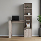 Computer Desk With Single Door Cabinet - 17.72"L x 38.78"W x 58.27"H - image 0