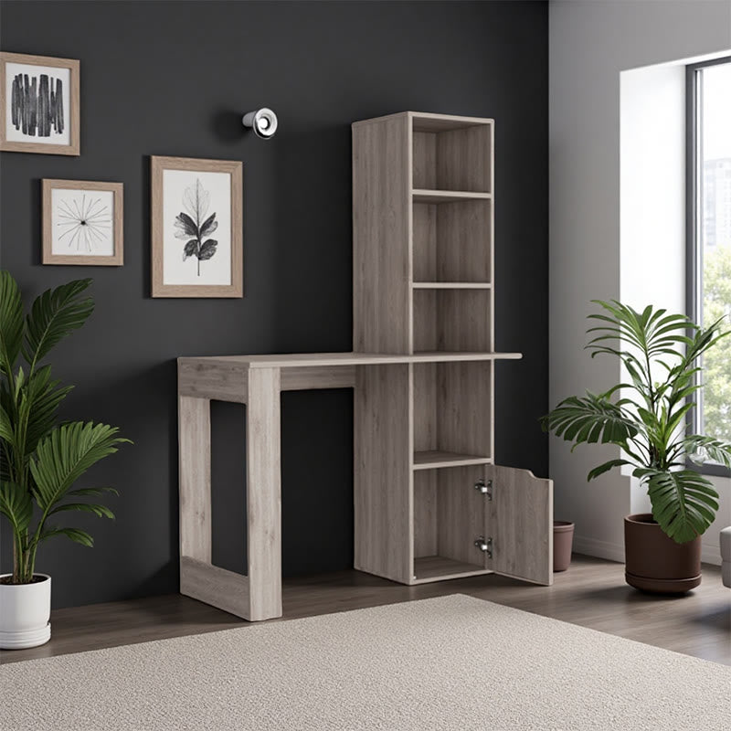 Computer Desk With Single Door Cabinet