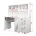 Home Office Computer Desk With Hutch - image 7