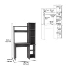 Gray Home Office Desh With Hutch - image 6