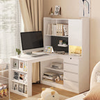 L-shaped Computer Desk With Charger - 46.06"L x 55.90"W x 62.79"H - image 0