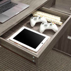 L-shaped Workstation Home Office Desk With Mini Hutch - image 5