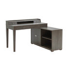 L-shaped Workstation Home Office Desk With Mini Hutch - image 1