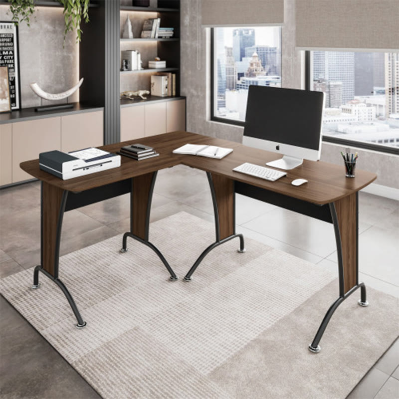 L-shaped Computer Desk With Inline Team Desk Option