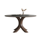 Round Wood Slate Dining Table  - image 1