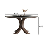 Round Wood Slate Dining Table  - image 10