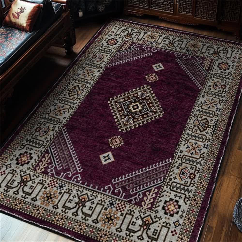 Retro Persian Ethnic Style Soft Area Rug  - Purple - 60" x 96" - image 0