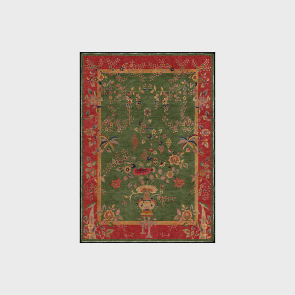 Retro Floral Foldable Anti-slip Area Rug - image 4
