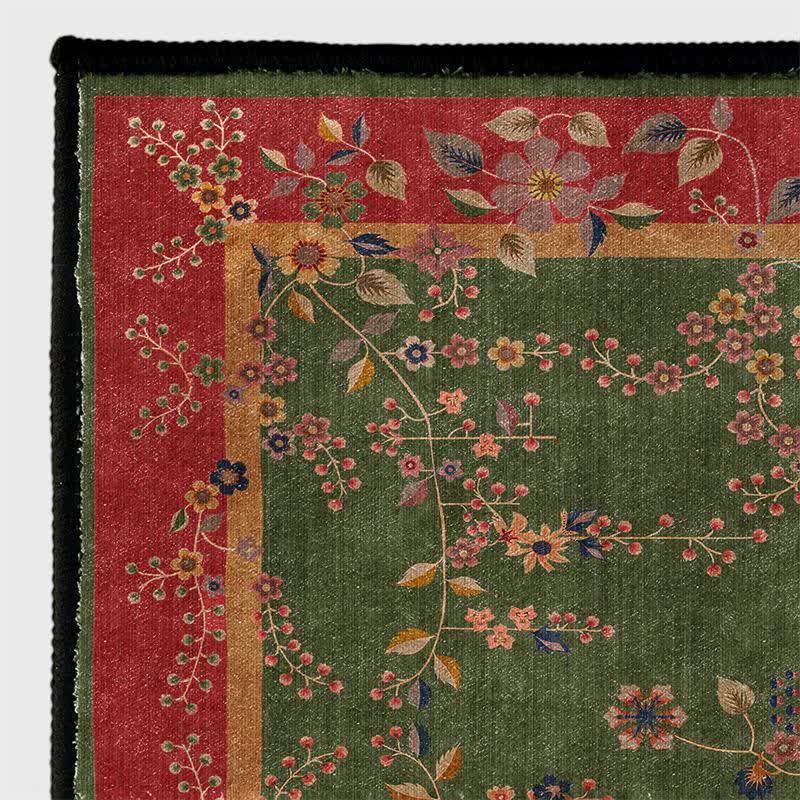 Retro Floral Foldable Anti-slip Area Rug - image 5