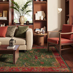Retro Floral Foldable Anti-slip Area Rug - image 1