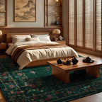 Retro Floral Foldable Indoor Outdoor Rug - image 5