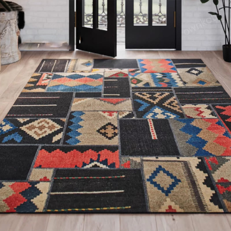 Moroccan Geometric Waterproof Decorative Area Rug - 79" x 118" - image 0