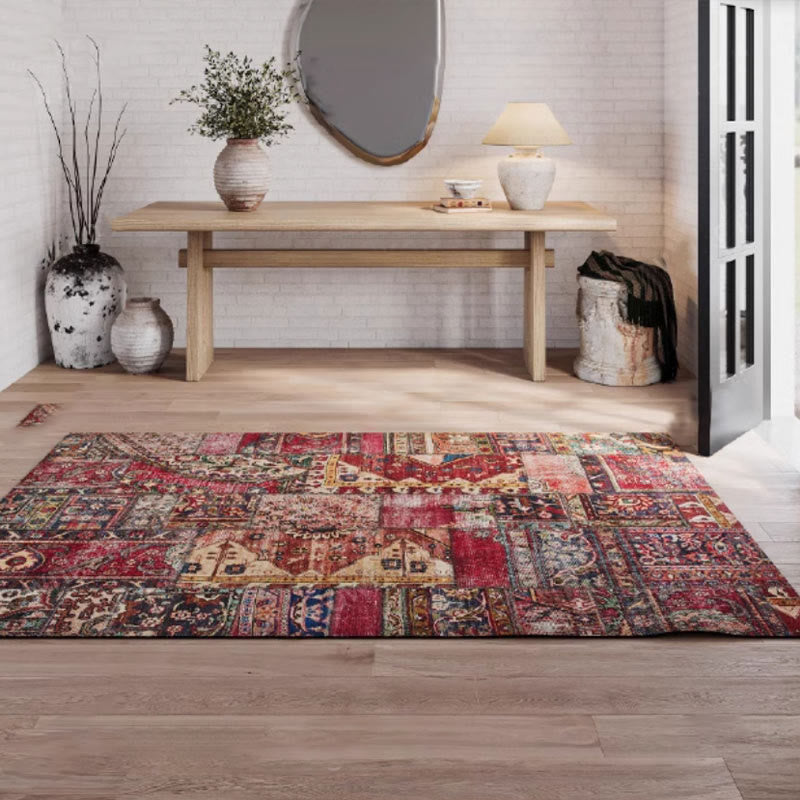 Iffhome Oriental Exotic Anti-slip Decorative Area Rug