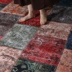 Vintage Patchwork Anti-slip Area Rug - image 3