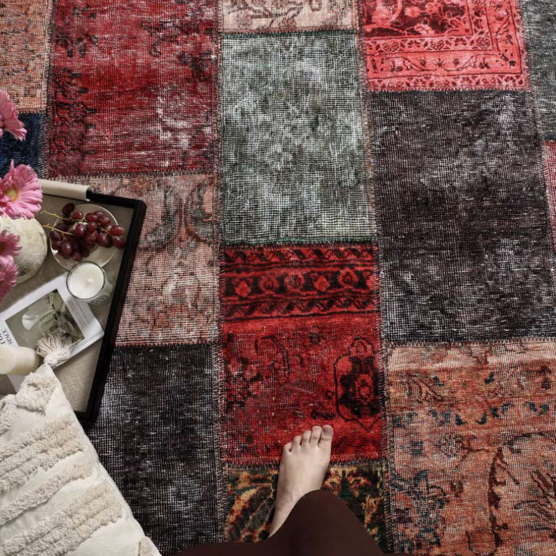 Vintage Patchwork Anti-slip Area Rug - image 2