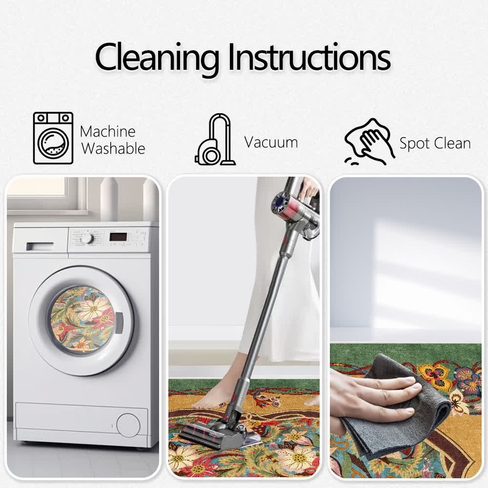 Pastoral Non Slip Indoor Outdoor Area Rug - image 8