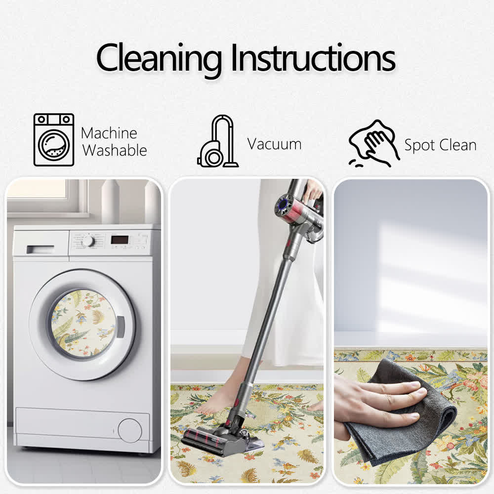 Refresh Floral Bird Anti-slip Area Rug - image 8