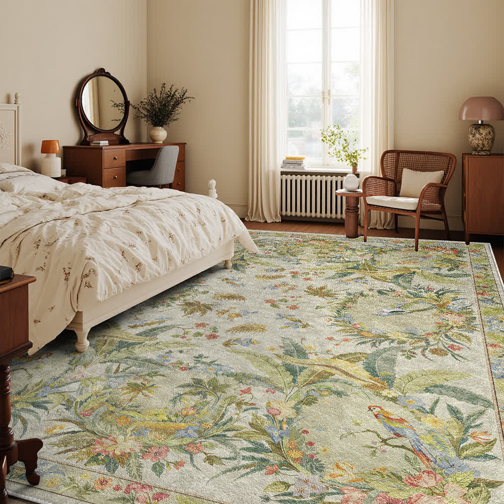 Refresh Floral Bird Anti-slip Area Rug - image 2