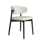 2x/4x/6x Armless Cream-padded Backrest Dining Chair - image 1