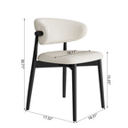 2x/4x/6x Armless Cream-padded Backrest Dining Chair - image 7