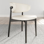 2x/4x/6x Armless Cream-padded Backrest Dining Chair - image 3