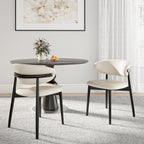 2x/4x/6x Armless Cream-padded Backrest Dining Chair - image 2