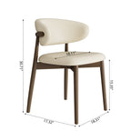 2x/4x/6x Retro Armless Dining Chairs With Curved Backrest - image 7