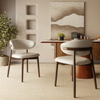 2x/4x/6x Retro Armless Dining Chairs With Curved Backrest - image 2