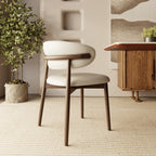 2x/4x/6x Retro Armless Dining Chairs With Curved Backrest - image 6