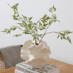 Frosted Texture Ceramic Vase Home Ornament - White - image 0