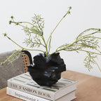 Frosted Texture Ceramic Vase Home Ornament - Black - image 12