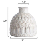 Vintage Embossed Ceramic Vase Home Ornament - image 11