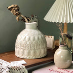 Vintage Embossed Ceramic Vase Home Ornament - image 3