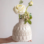 Vintage Embossed Ceramic Vase Home Ornament - image 7