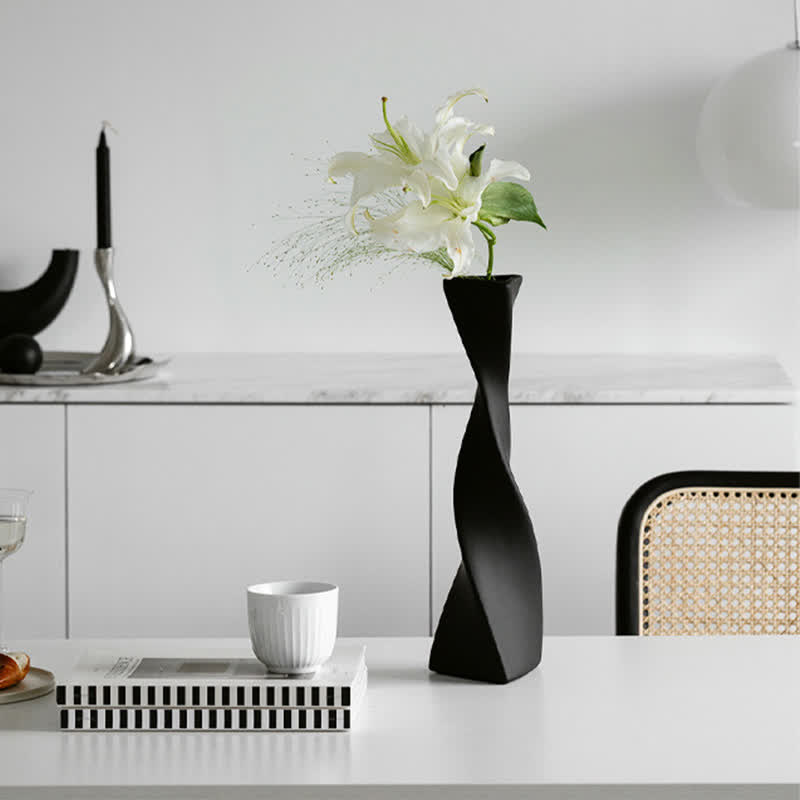 Artistic Ceramic Vase Home Ornament - Black - image 7