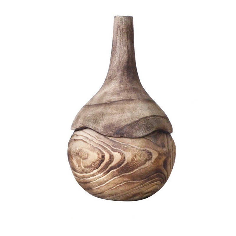 Wooden Vase Home Ornament