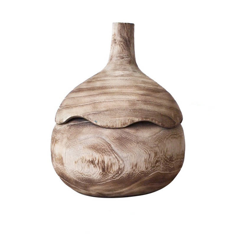 Wooden Vase Home Ornament