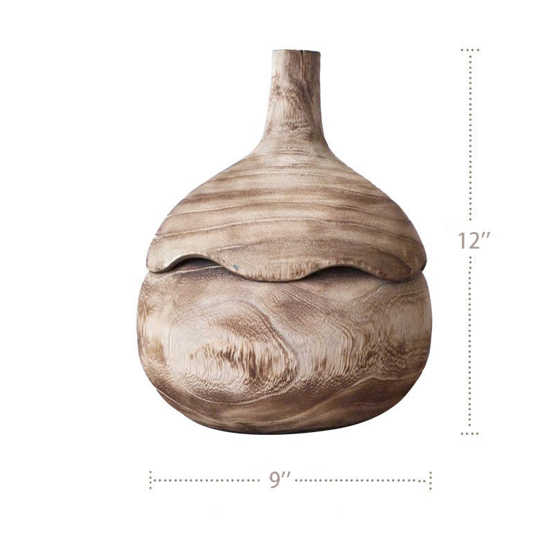 Wooden Vase Home Ornament