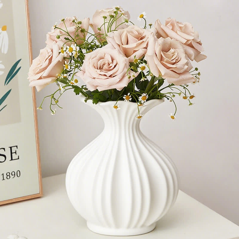 Retro Creative Ceramic Vase Home Ornament - White - image 8