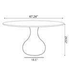 5-pieces Walnut-colored Aquarius Base Dining Table With Curved Backrest Dining Chairs - image 18